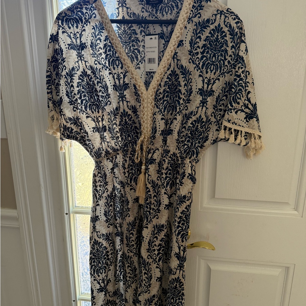 AFRM Beige and Navy Dress, Bloomingdale’s, Brand New w Tags